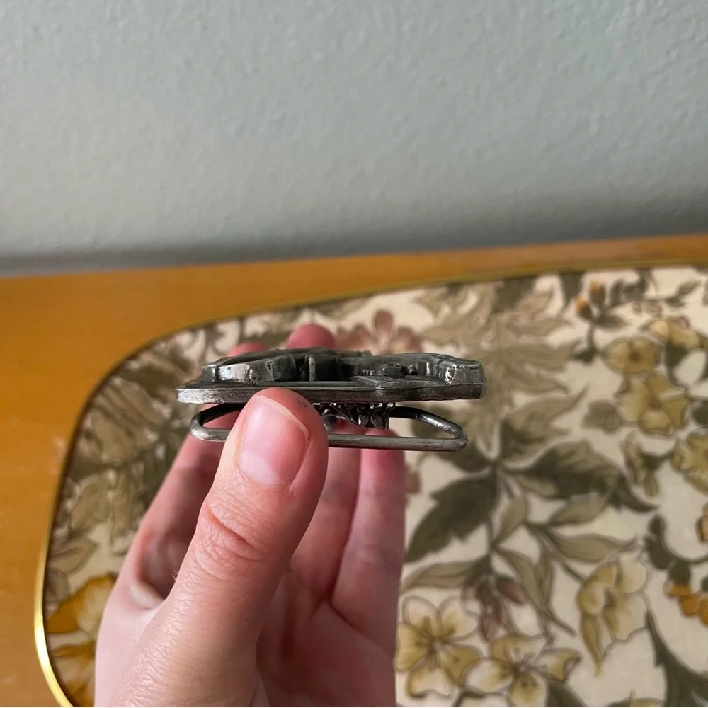 Bergamot Brass Works | Vtg 1984 Nashville Guitar Heavy Duty Metal Belt Buckle